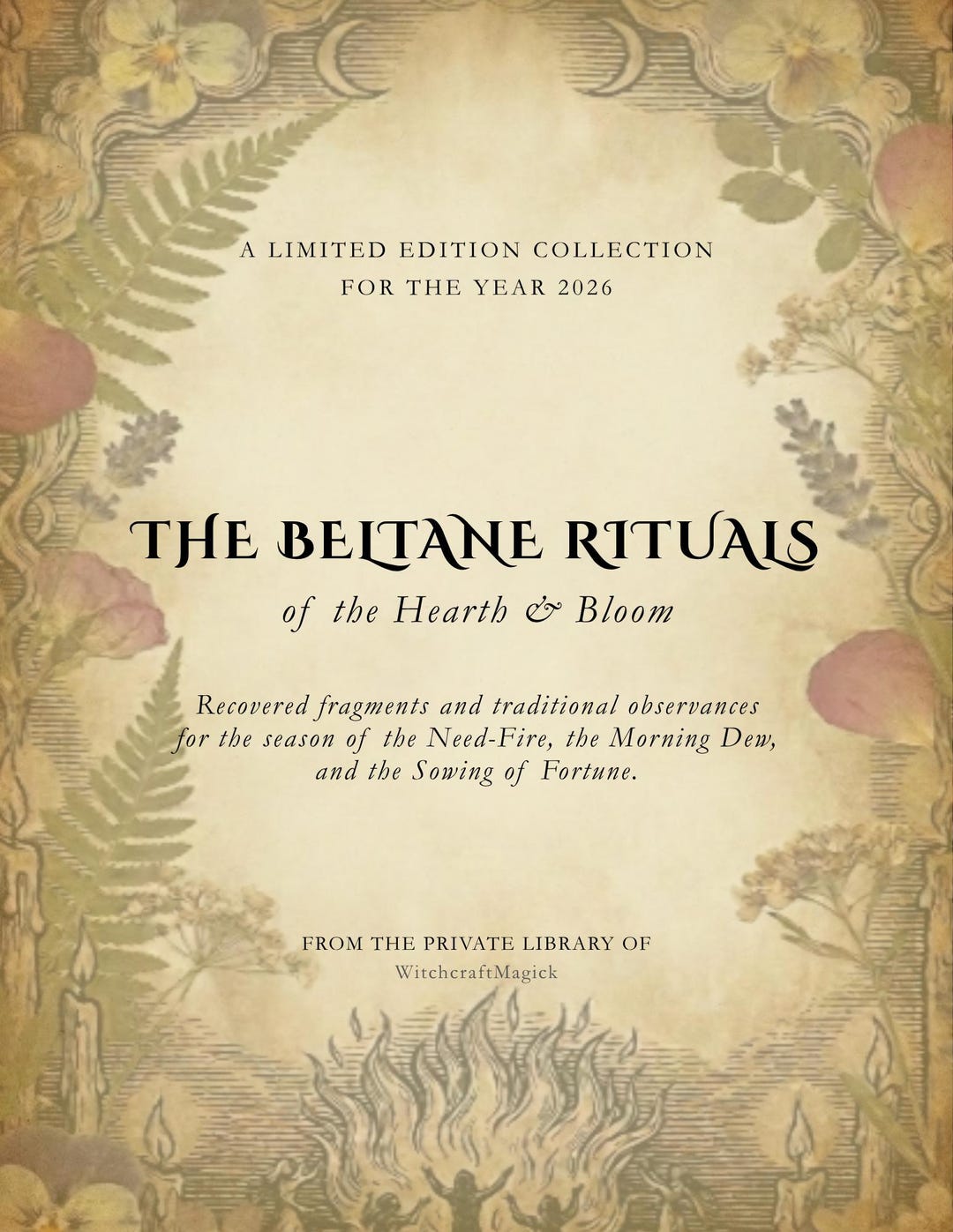 Beltane 2026 Ritual Pack | Digital Grimoire Pages | Lost Book Aesthetic ...