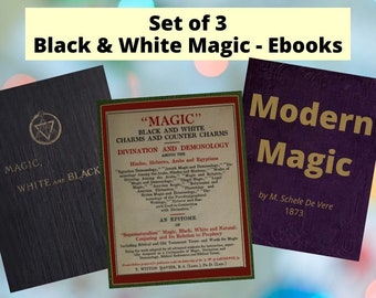 Collection of 3 Vintage White & Black Magic Books - Digital Ebooks - PDF - "Modern Magic"  "Magic White and Black"  "Magic Black and White"