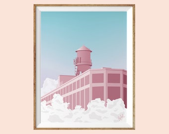 Illustration - Rachel handmade Goods - Montreal - Canada - Mile end - mtl - architecture - 11"x8.5"/ Letter