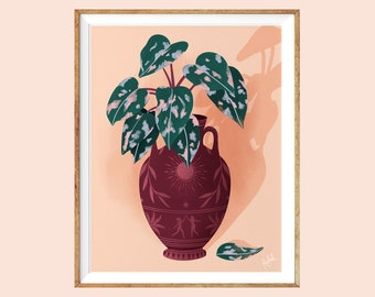 Illustration - Rachel handmade Goods - plant - tropical - 11"x8.5"/ Letter