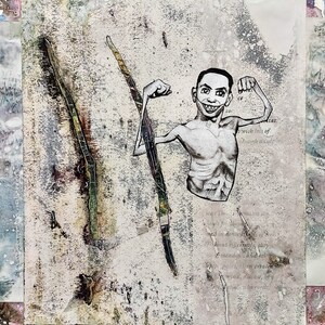 Strong Man-Original Collage