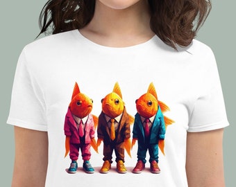 T-shirt femme poisson rouge, nouvel an persan, t-shirt de l'Aïd, promotion, t-shirt poème Hafez