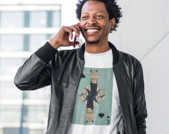 Le T-shirt King, T-shirt Shah, Spades, Chemise persane, T-shirt de cartes à jouer, cadeau pour lui, T-shirt persan, streetwear, Made in Canada