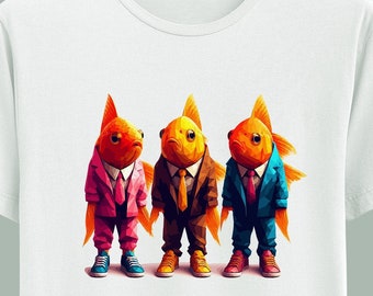 T-shirt unisexe poisson rouge, T-shirt de l'Aïd, No promo, Nouvel An, Mahi Ghermez ال نو، نوروز، تیشرت نوروز, اهی قرمز