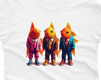 T-shirt homme poisson rouge, T-shirt de l'Aïd, No promo, Nouvel An, Mahi Ghermez، ال نو، انه نوروز, اهی قرمز