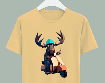 T-shirt unisexe cerf, T-shirt de Noël, T-shirt unisexe, T-shirt graphique cerf, cadeau de Noël
