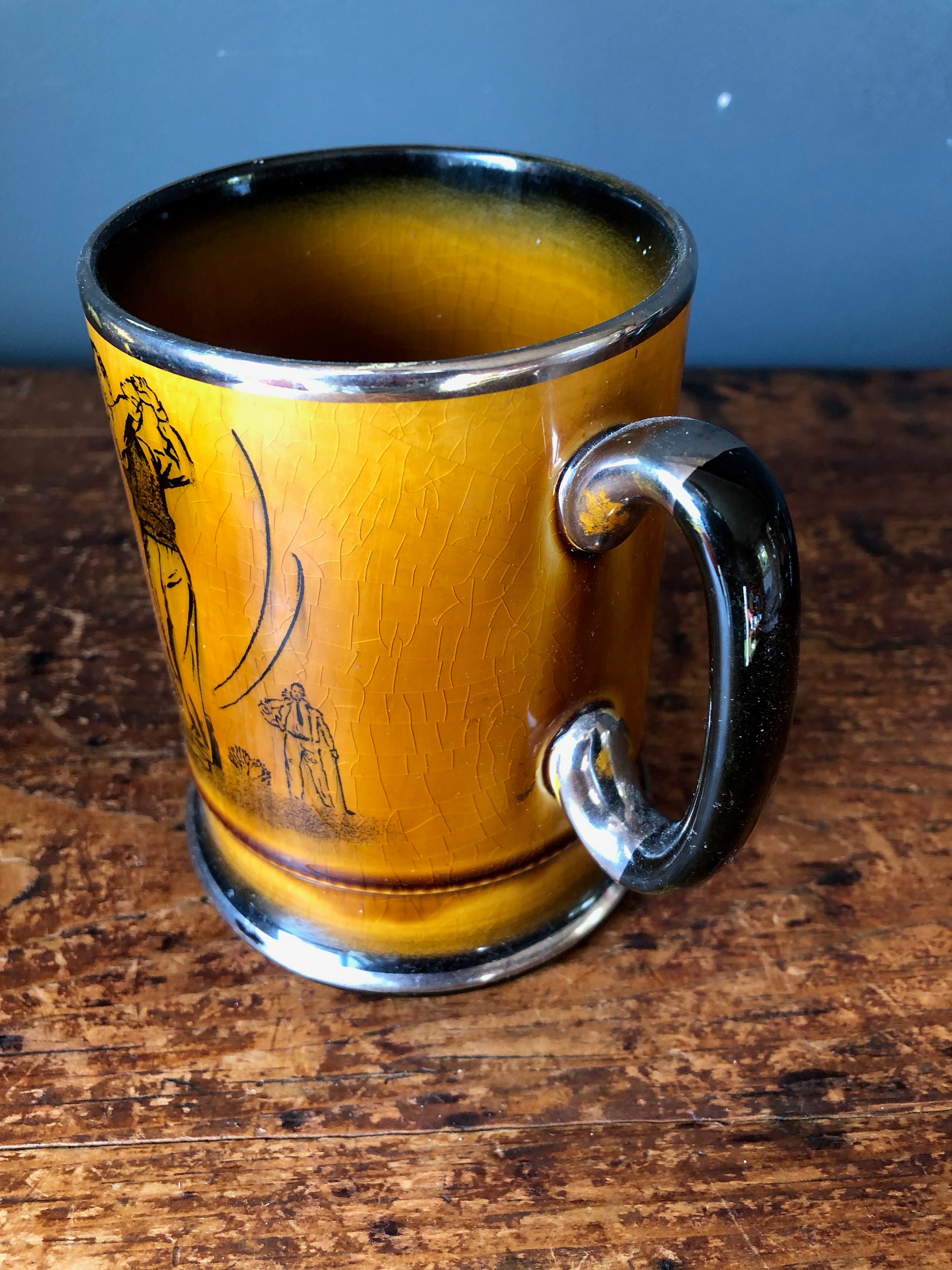 1950s Sport Series Ceramic Mug Golfers by Arthur Wood for Etsy