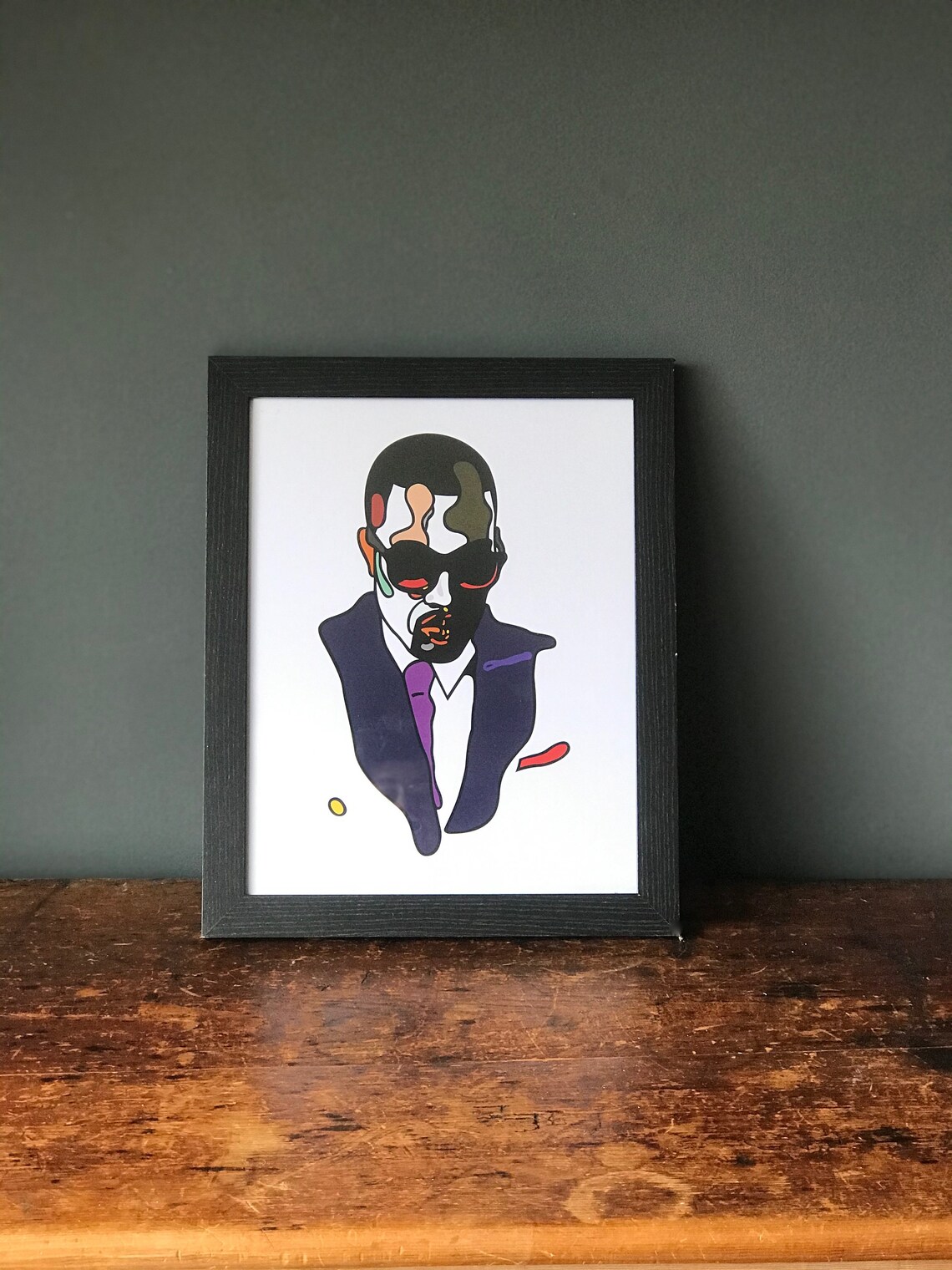 Kanye West Pop Art Framed Portrait Etsy