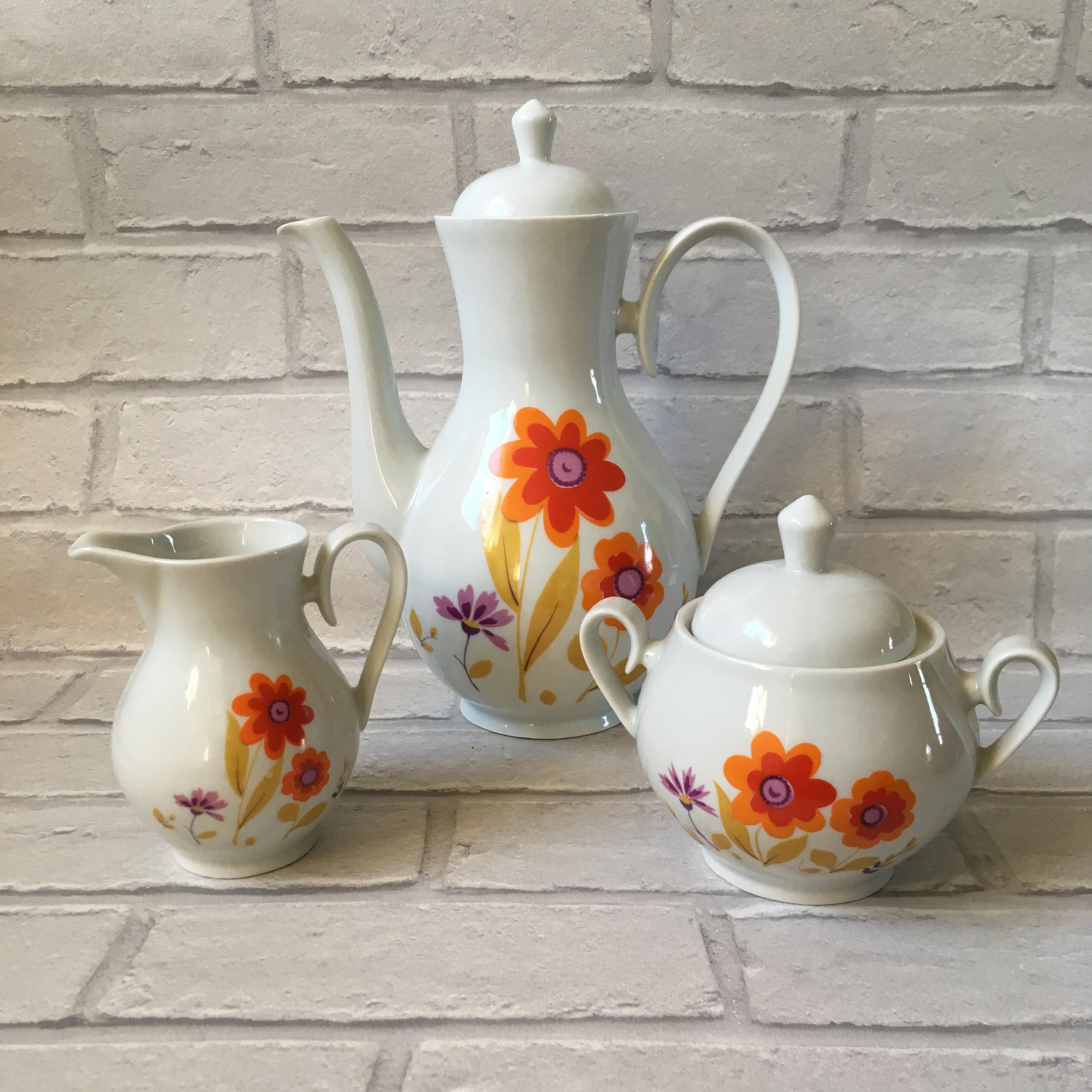 Twelve Cup Coffee Set With Creamer Jug Sugar Bowl Coffee Pot Etsy UK