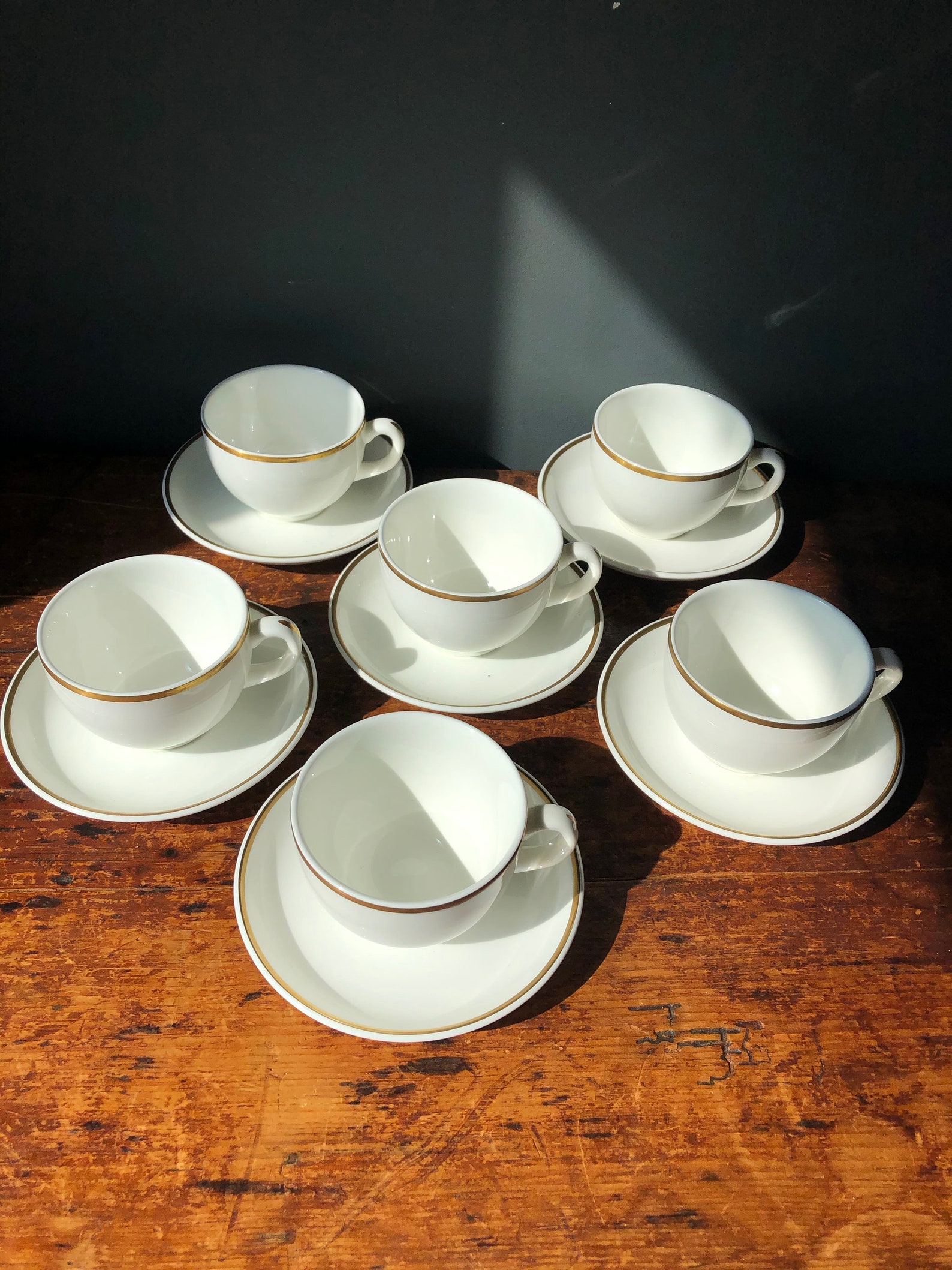 Vintage Wedgwood Metallised White and Gold Bone China 6 Tea Etsy UK