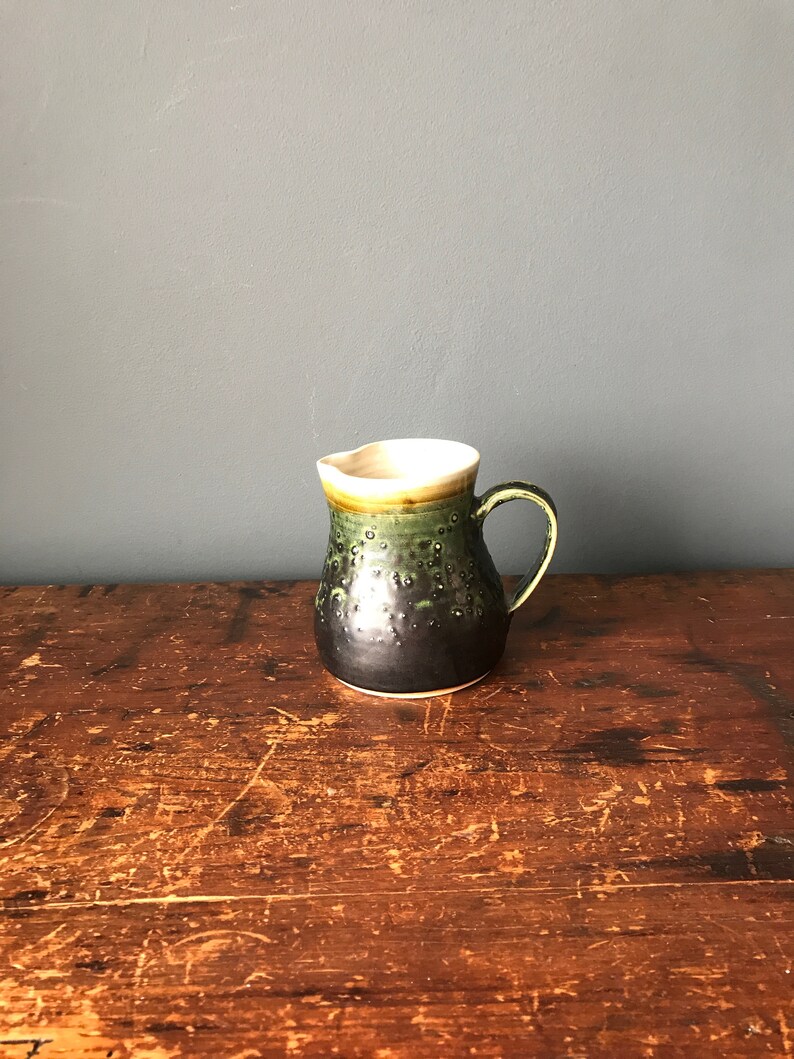 The Village Pottery Studio Pottery Jug Creamer PLONK on Front Etsy