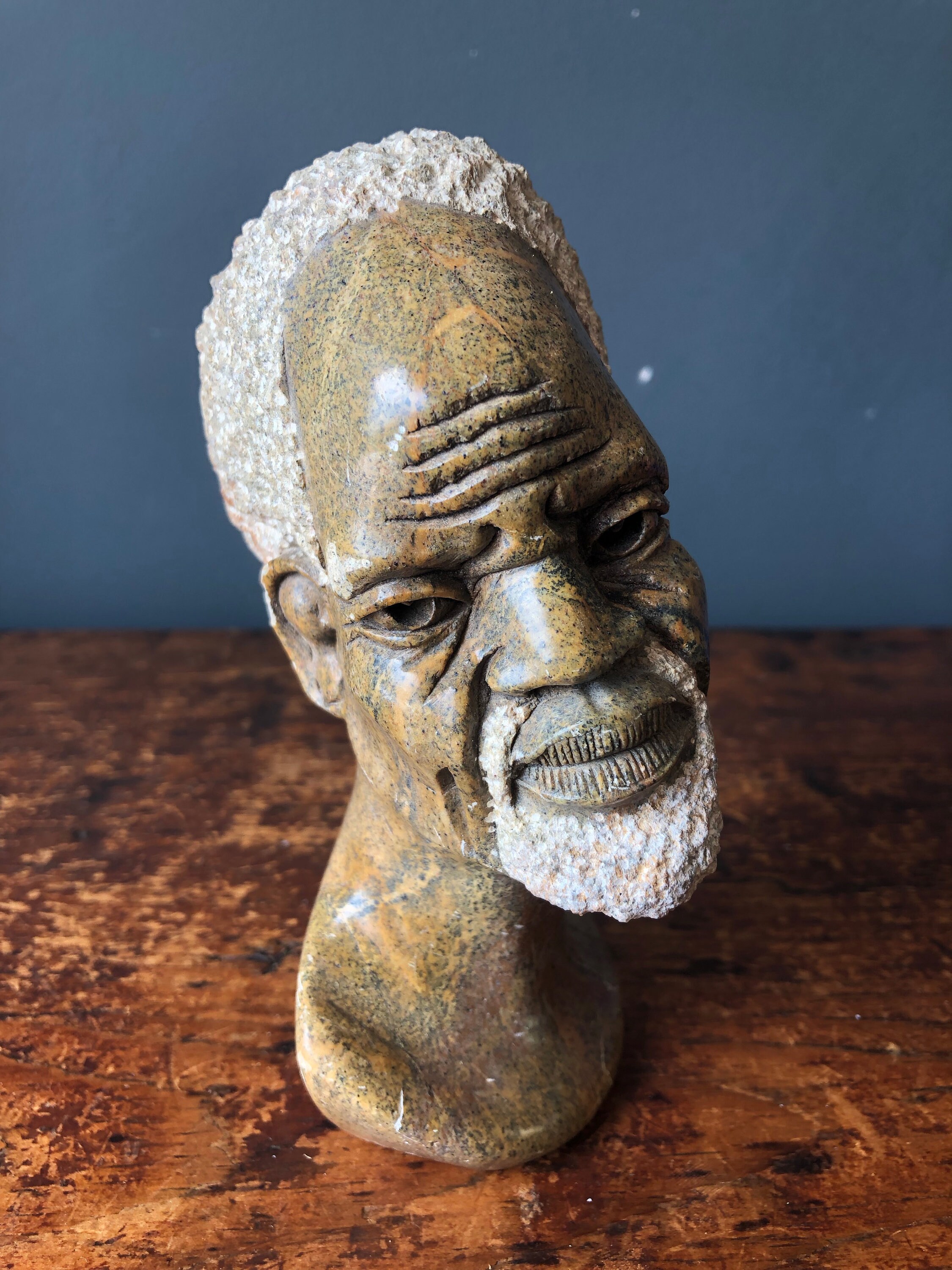 Carved Soapstone African Head Tribal Art African Elder Bust Etsy UK