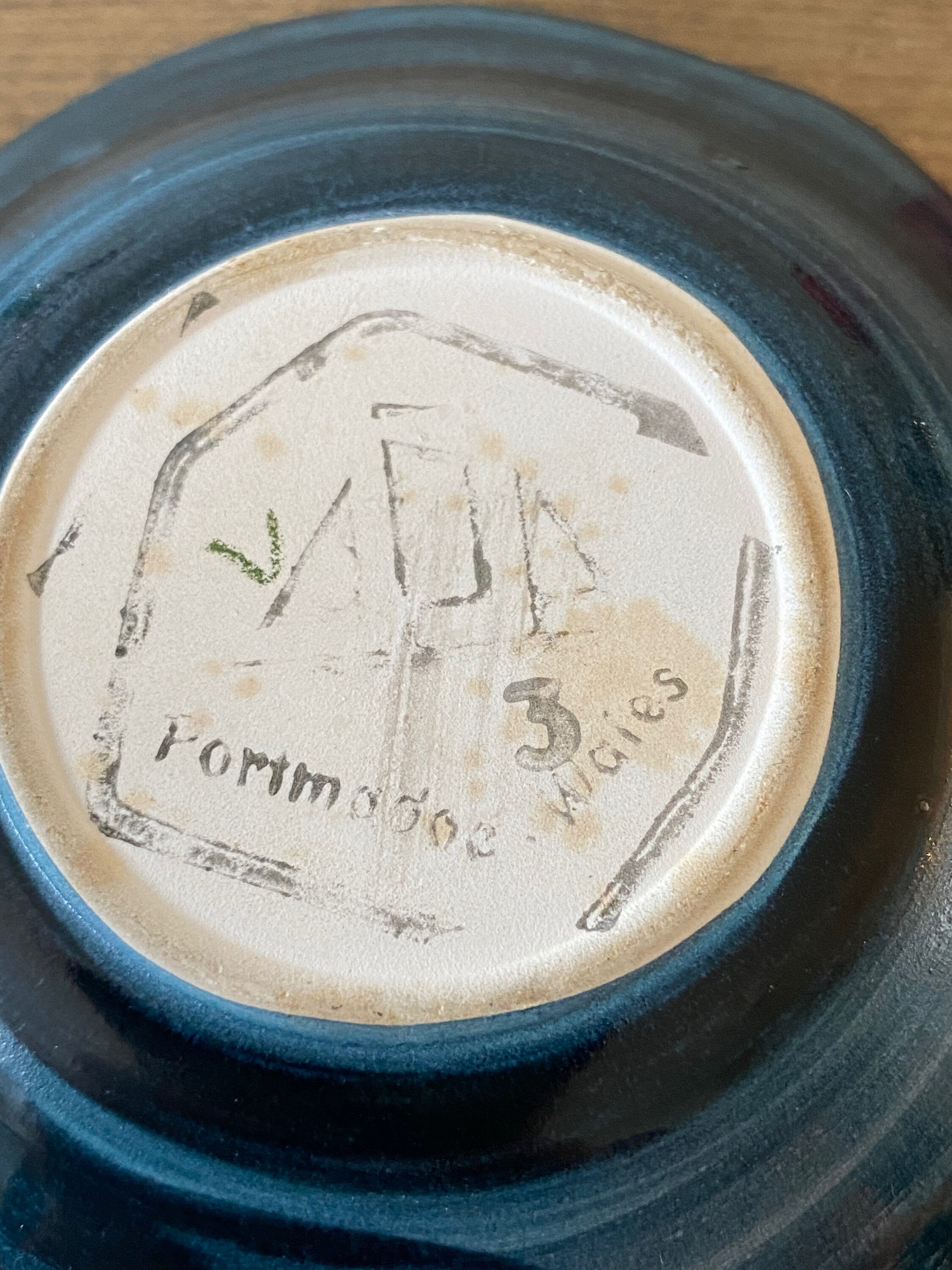 Home & Living Vintage Porthmadog Welsh Pottery Blue Glazed Little Plate