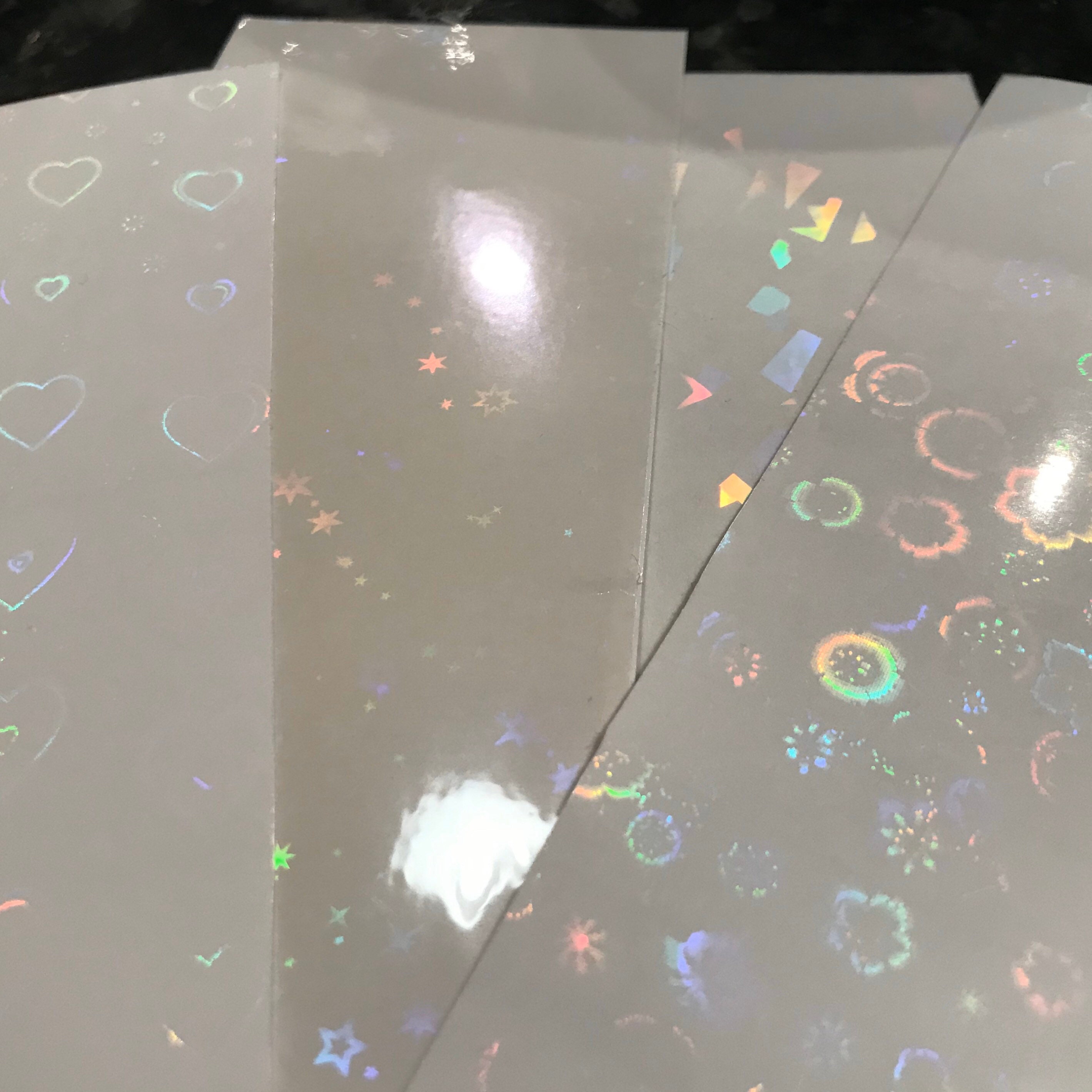 Silver Holographic Film Sample Set, 15 Sheet 15 Difference Pattern