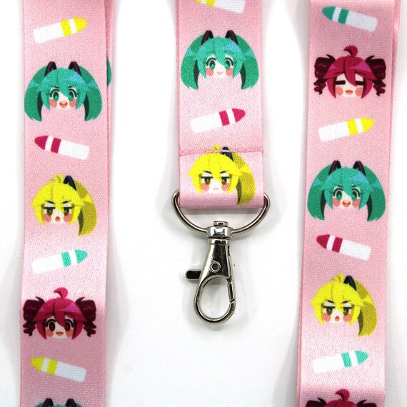 Triple Baka Lanyard | Miku Teto Neru 13 Inch Lobster Clasp