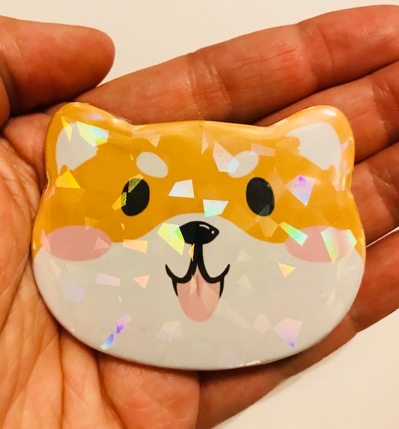 Shiba Inu Pattern Guitar Pick Necklace Unique Custom Fashion Pet Card Keychain