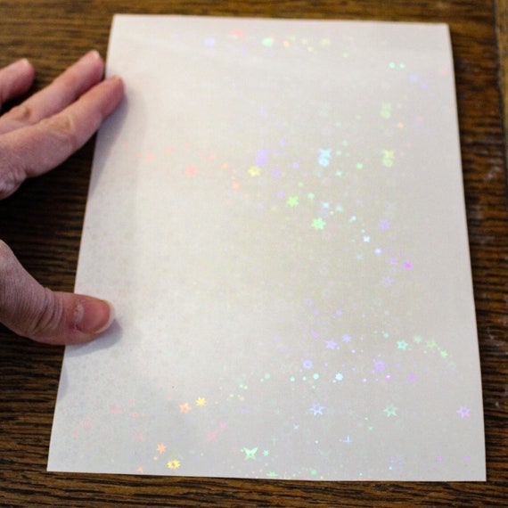 Transparent Stars Holographic Foil Fusing Rolls, DIY Hologram Foil Paper