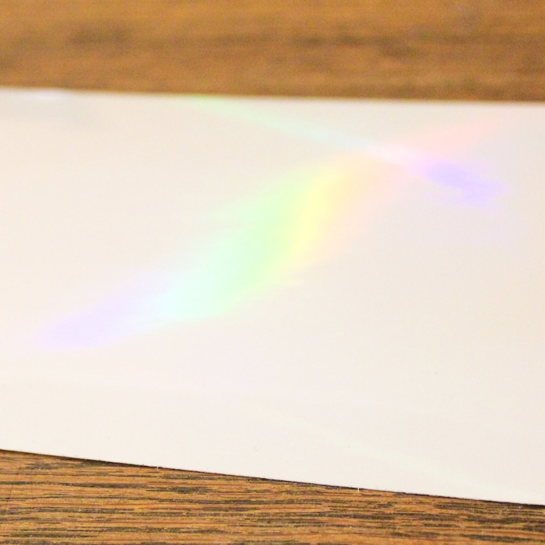 Oil slick Holographic Transparent Self Adhesive Film Small Sheet | Different Sizes Available | For Scrapbooking Buttons Prints image 3
