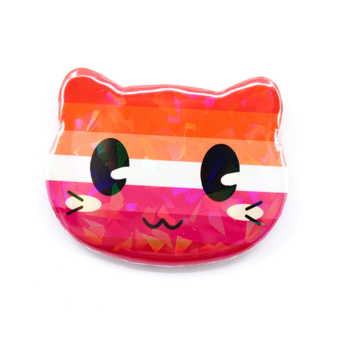 Lesbian Pride Cat Kitty Gay Homosexual Flag Pinback Button | Etsy