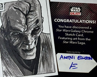 Carte à croquis TOPPS Star Wars Galaxy Chrome sous licence officielle - Snoke