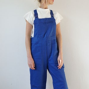 Vintage Indigo German Workwear Overalls | French Chore Overalls | Utility Mechanic Dungarees | S M L