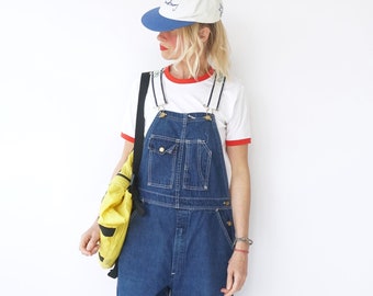 Vintage Carter's Overalls 32" W | 80s Medium Blue Denim Dungarees | Painter Bib Overalls