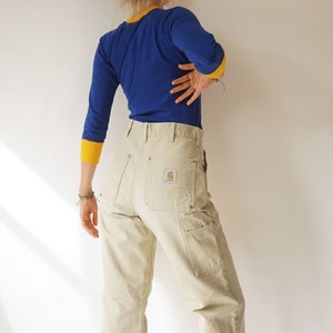 SmizeVintage Vintage Carhartt Painter's Pants 28 W | Slate Grey Canvas High Waist Cargo Carhartt Utility Pants | Carpenters