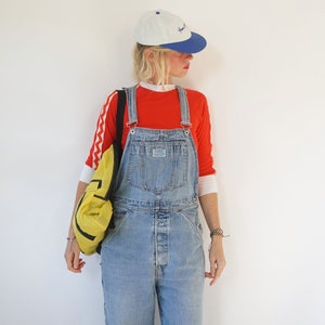 Vintage Light Denim Levis Overalls 30&quot; W | 90s Utility Dungarees | Cotton Blend Denim Overalls | Y2K Painter Bib Overalls