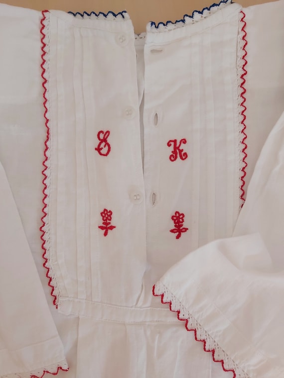 Vintage French Antique White Cotton Shirt | Edwar… - image 5