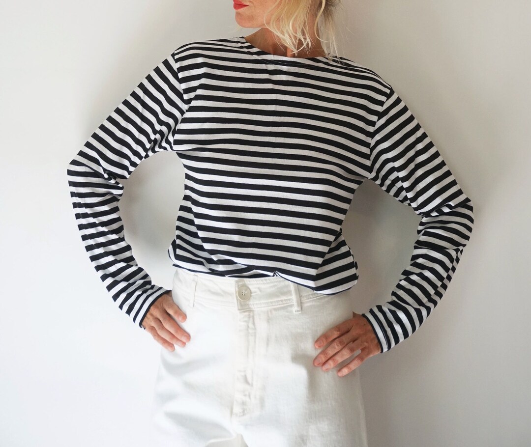 ♦︎ French Antique Cotton Striped Shirts Vintage Navy and White Le Minor French Striped Shirt – Shop