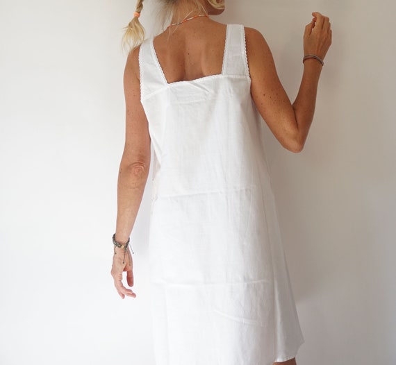 Vintage Antique French Linen Slip Dress | Antique… - image 10