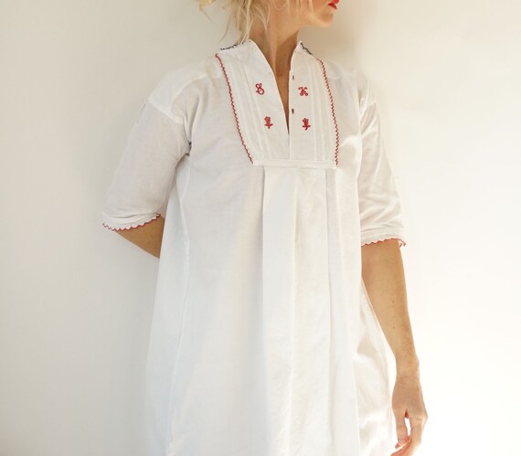 Vintage French Antique White Cotton Shirt | Edward
