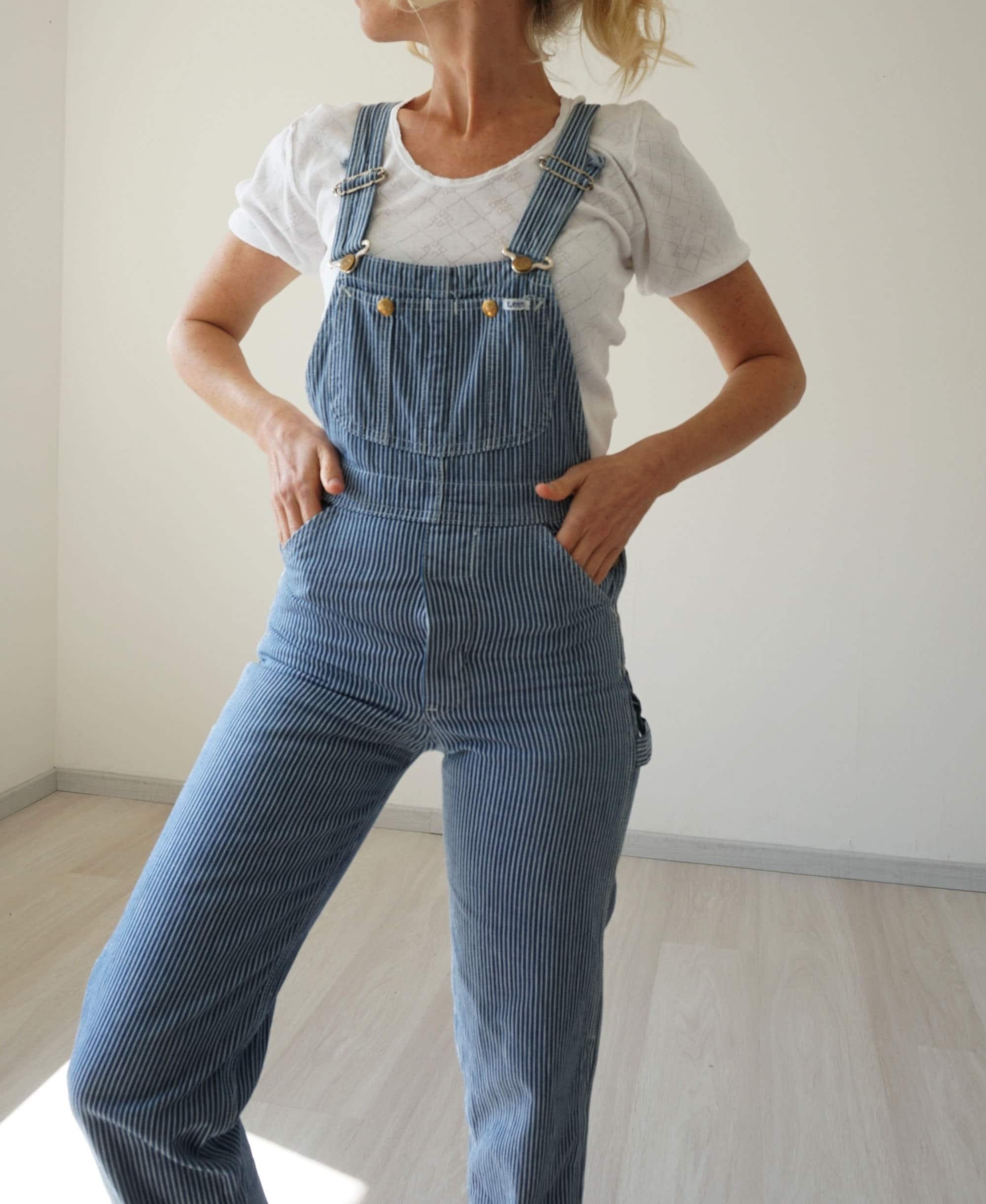 Vintage Hickory Stripe Lee Overalls Sz. 26 | Striped Engineer