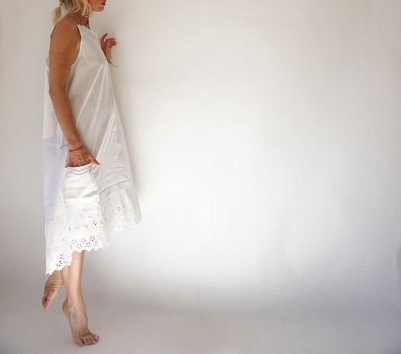 Vintage Antique French Linen Slip Dress | Antique… - image 4