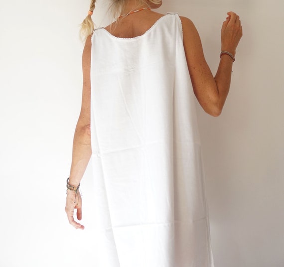 Vintage Antique French Linen Slip Dress | Antique… - image 9