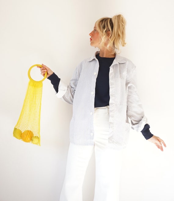 Vintage Striped Cotton Chore Jacket | Unisex Germa