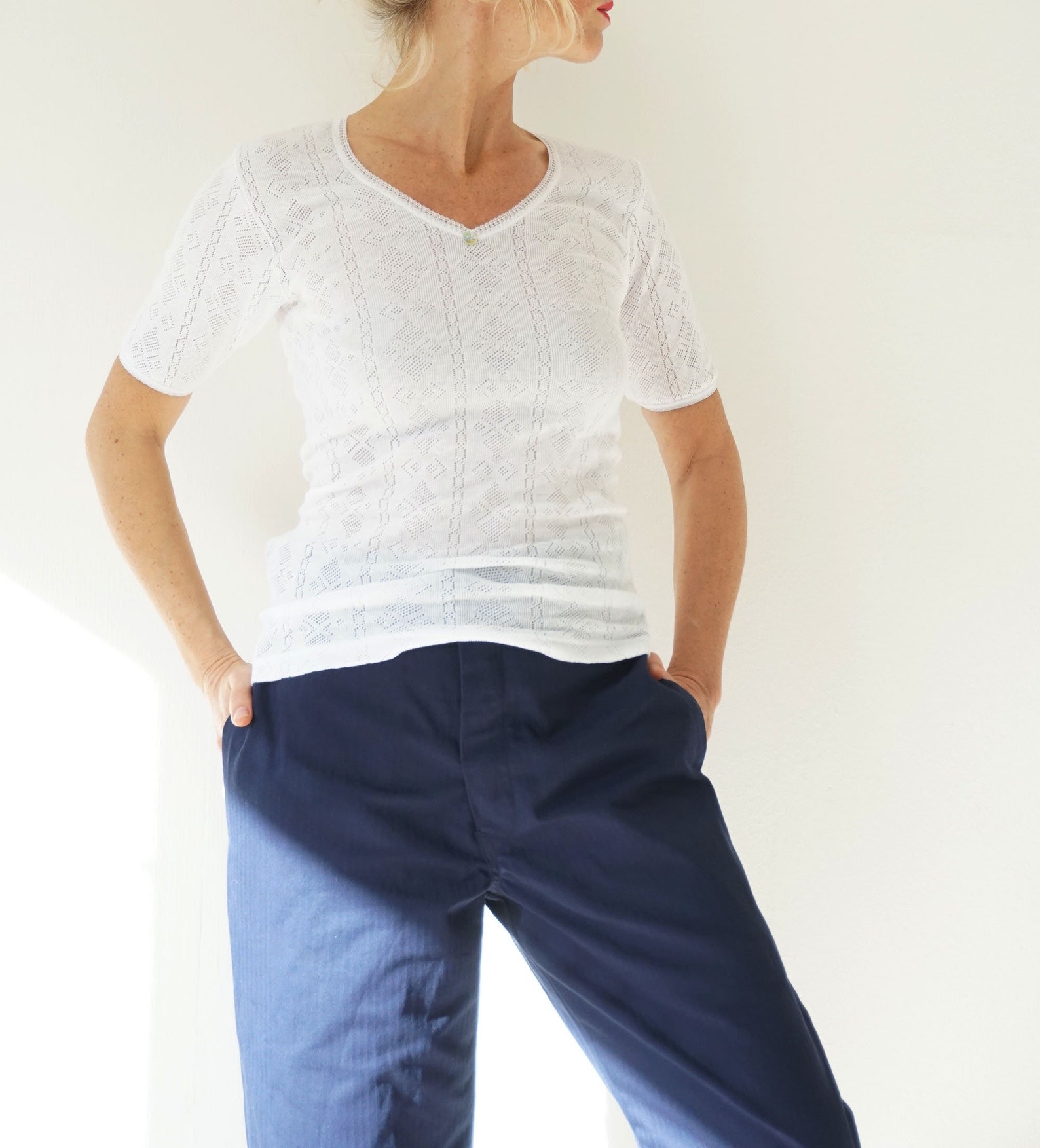 pointelle undershirt