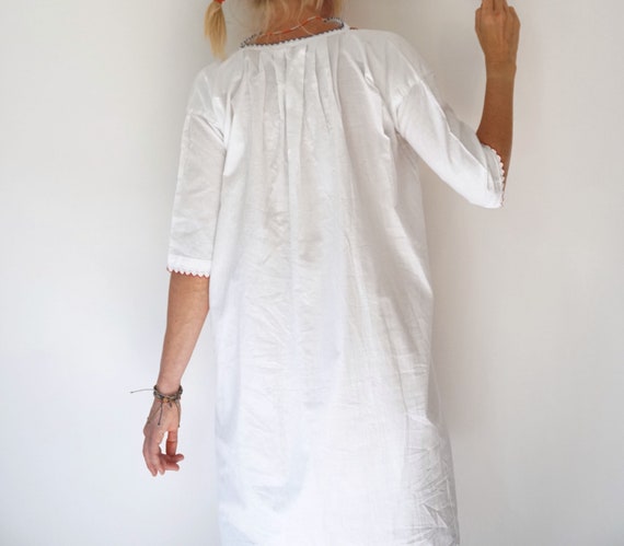 Vintage French Antique White Cotton Shirt | Edwar… - image 10