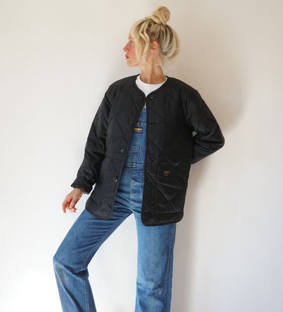 Vintage Carhartt Black Quilted Liner Jacket Oversi