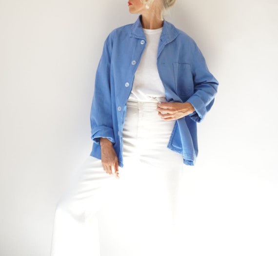 Vintage Piscine Blue Flannel Jacket Shirt | Swedis