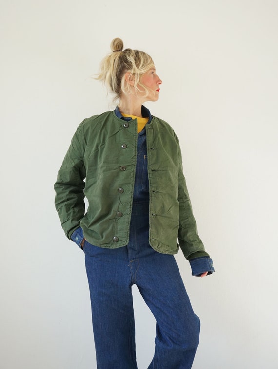 Vintage Military Cotton Quilted Swedish Liner Jack