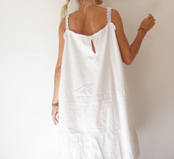 Vintage Antique French Linen Slip Dress | Antique… - image 9