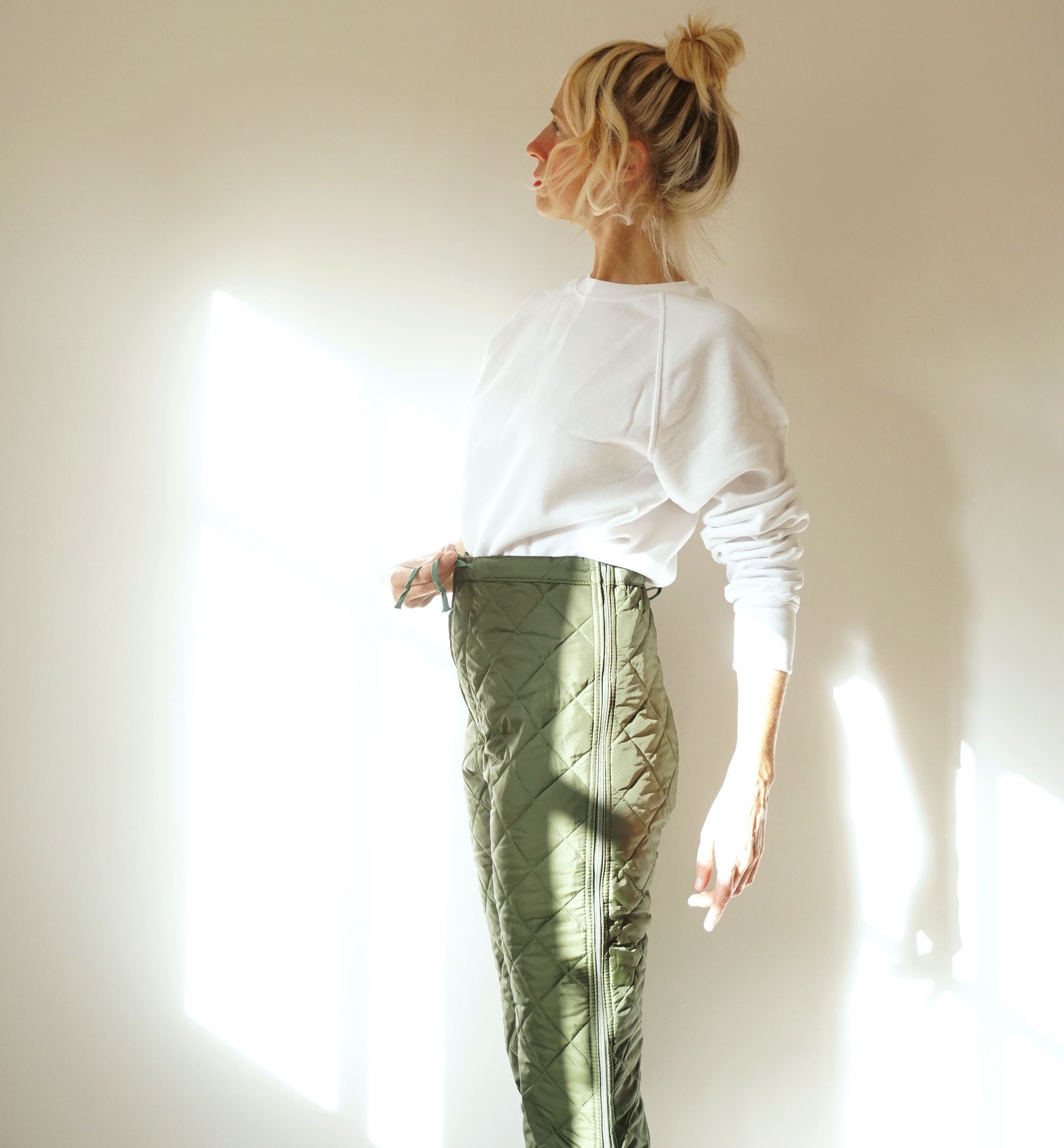 QUILTED Pants/green Quilted Pants/military Pant Liners/hungarian