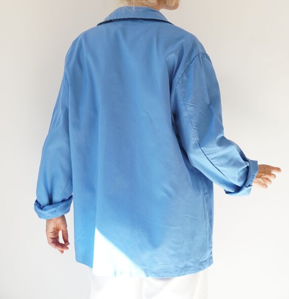 Vintage Piscine Blue Flannel Jacket Shirt | Swedi… - image 7