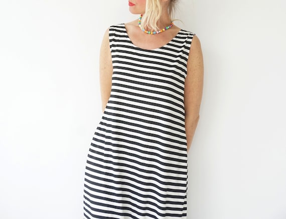 Vintage French Stripes Black And White Coveralls … - image 7