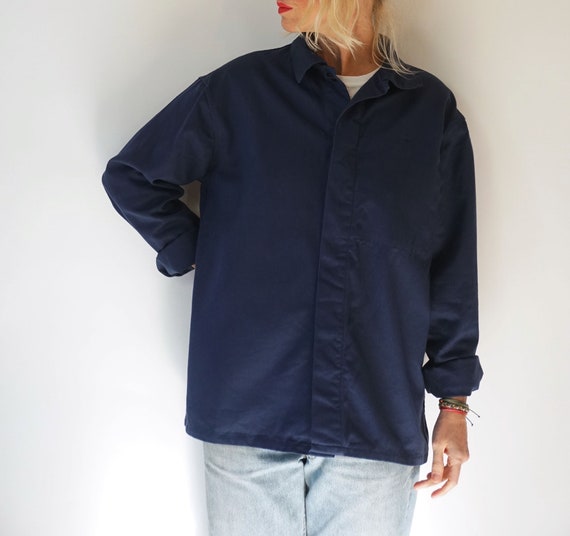Men's Vintage Blue Work Chore Jacket M/L