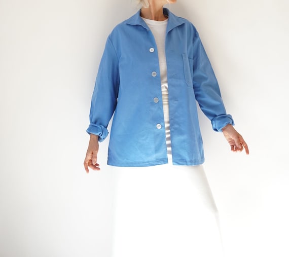 Vintage Piscine Blue Flannel Jacket Shirt | Swedis