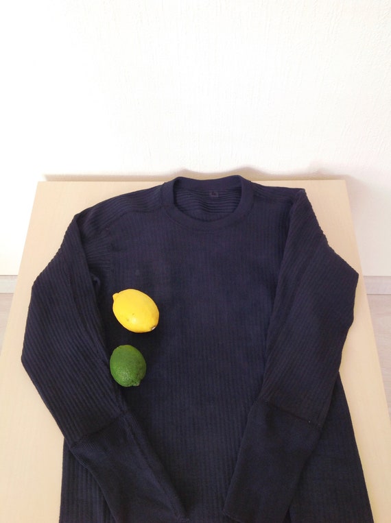 Overdye marine suédoise Vintage côte thermique | du Marine à côtes ras du | cou maillot militaire | Henley militaire en coton | Armée suédoise fb1494 Overdye marine suédoise Vintage côte thermique | du Marine à côtes ras du | cou maillot militaire | Henley militaire en coton | Armée suédoise fb1494