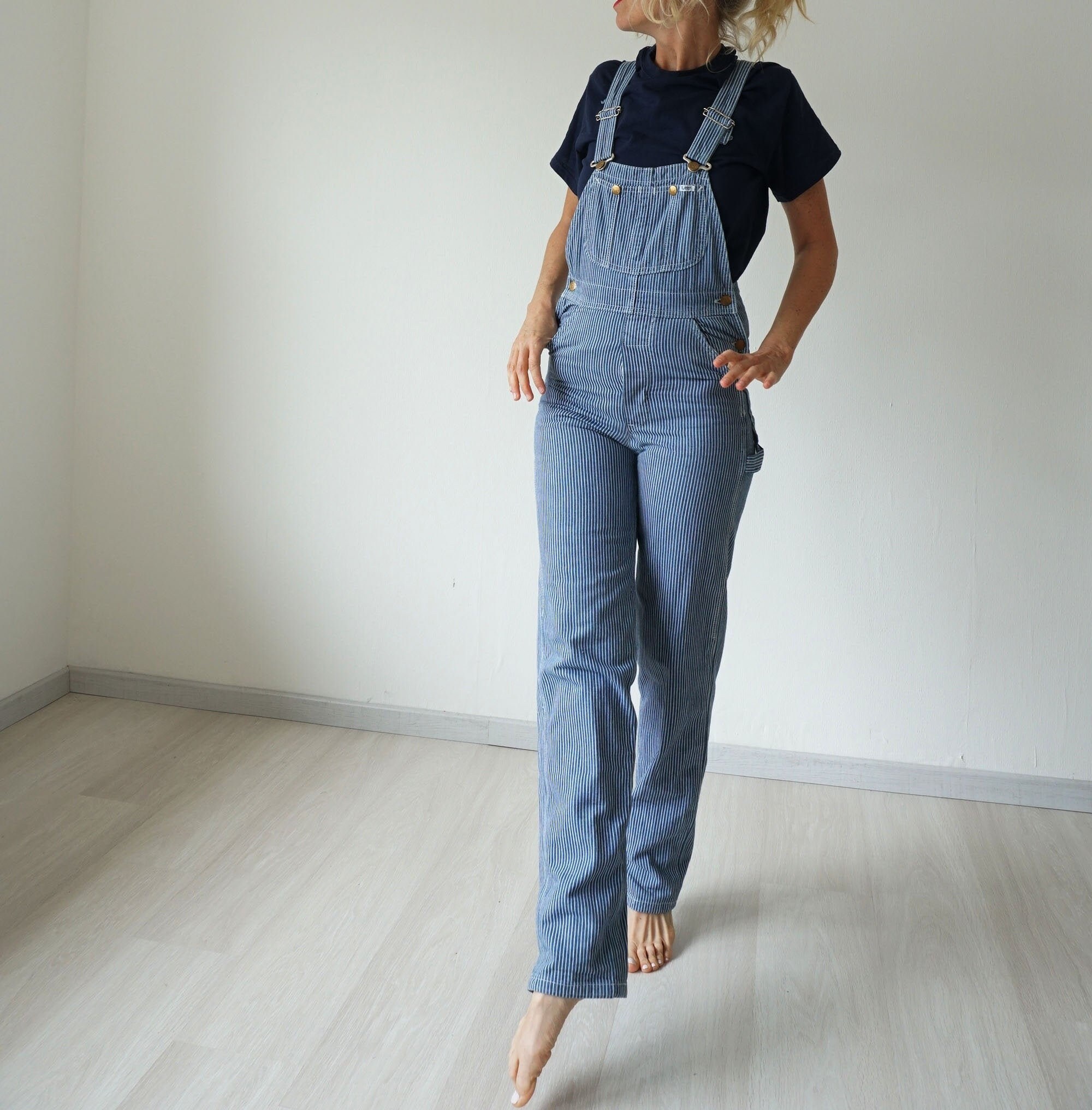 【祝開店！大放出セール開催中】 Vintage Striped | 26 Sz. Overalls Lee Stripe Hickory パンツ