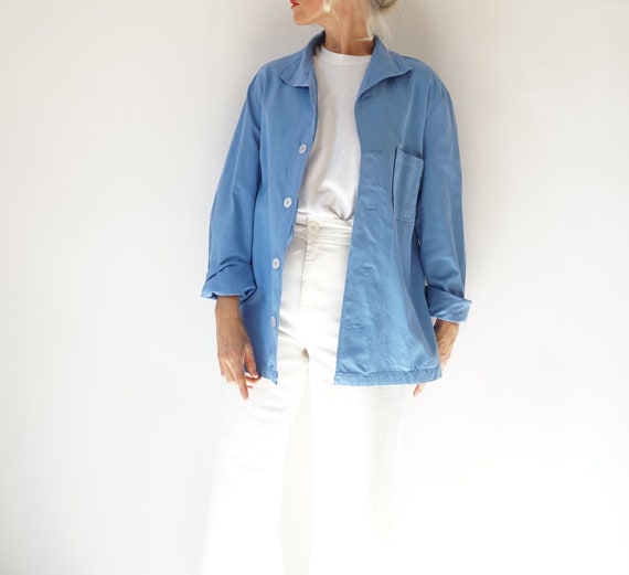 Vintage Piscine Blue Flannel Jacket Shirt | Swedis